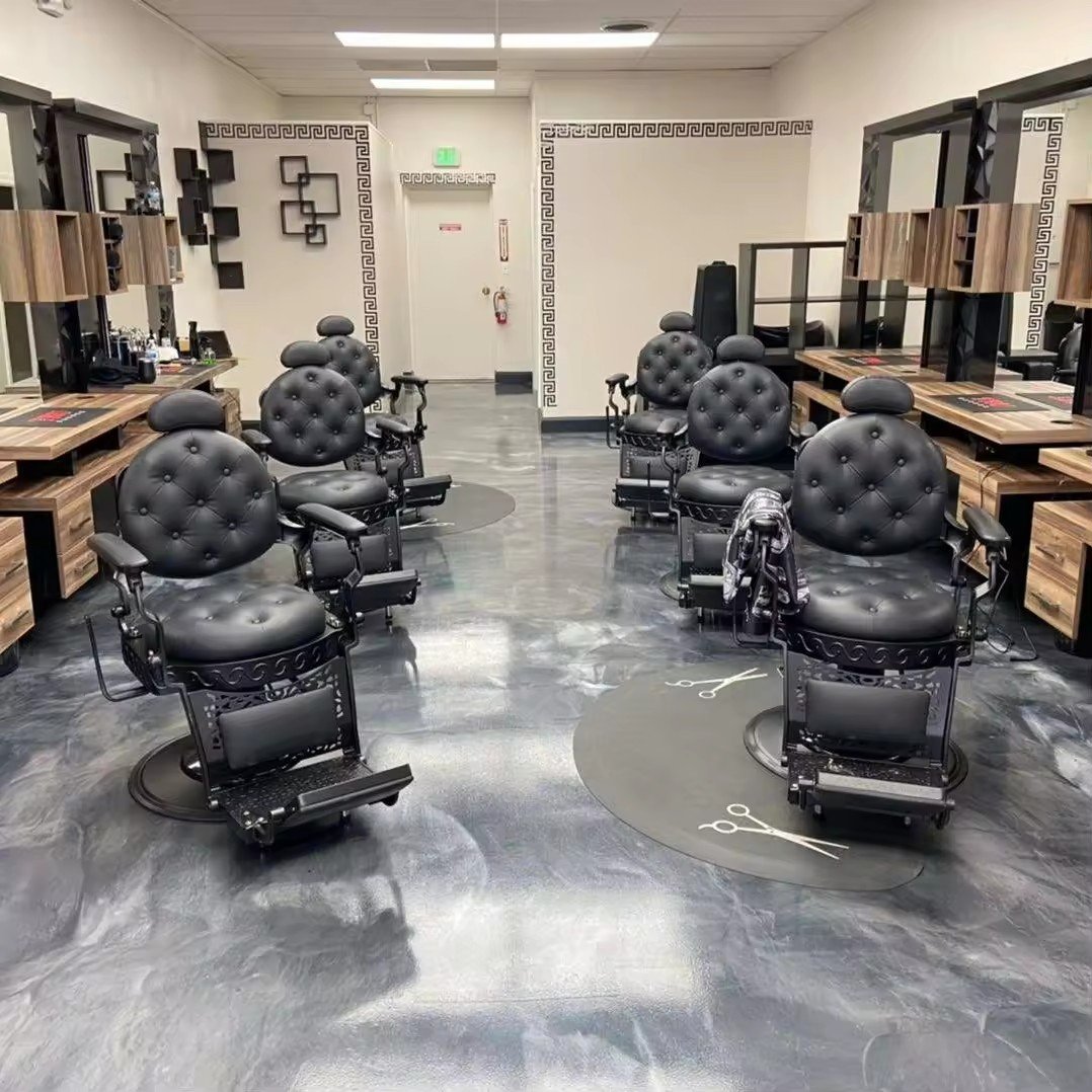 Modern Luxury Stainless Steel Barber Chairs For Hair Cutting Reclining Barber Chairs Barbershop Chairs For Hairdressing