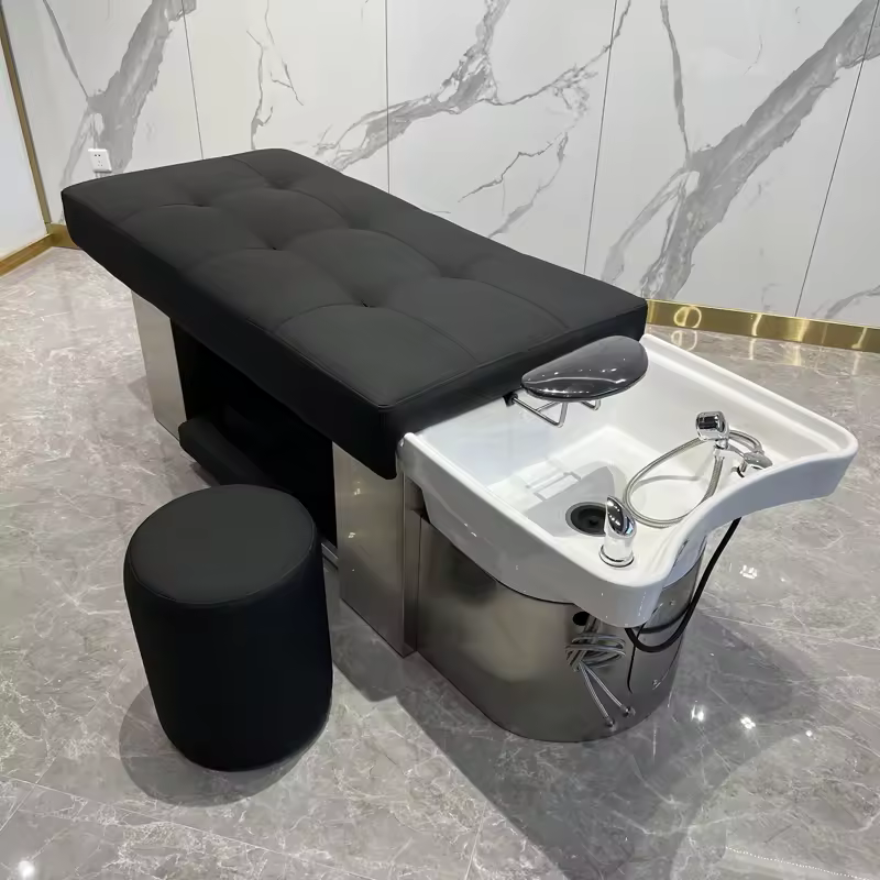 Head spa facial bed separate shampoo basin water circulation salon washing thai hair massage shampoo bed with ce certificate