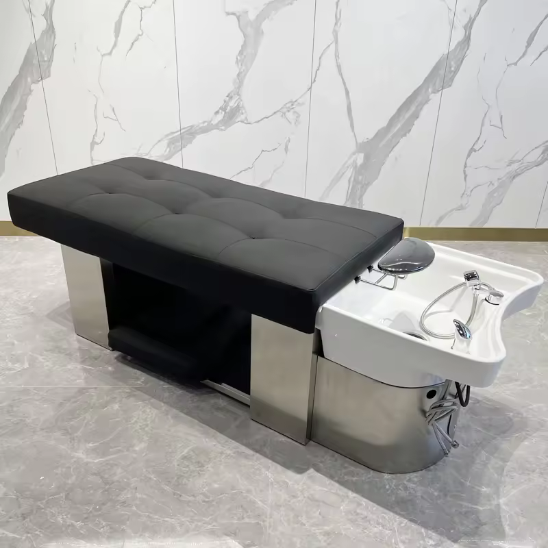 Head spa facial bed separate shampoo basin water circulation salon washing thai hair massage shampoo bed with ce certificate