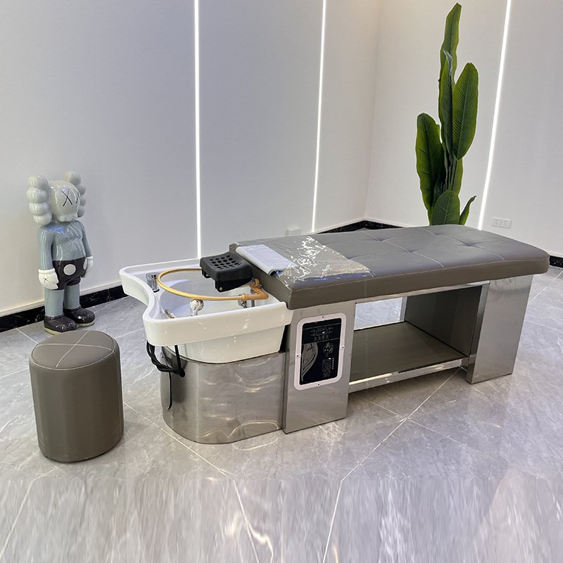 Head spa facial bed separate shampoo basin water circulation salon washing thai hair massage shampoo bed with ce certificate