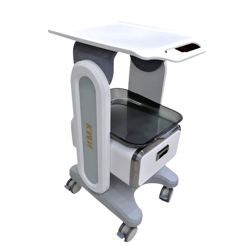Medical Device Aesthetic Trolley Carts 2 Drawers ABS White Clinic Four Wheels Portable Beauty Machine Salon Beauty Trolley