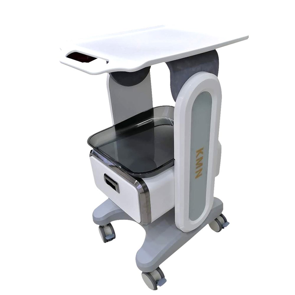 Medical Device Aesthetic Trolley Carts 2 Drawers ABS White Clinic Four Wheels Portable Beauty Machine Salon Beauty Trolley