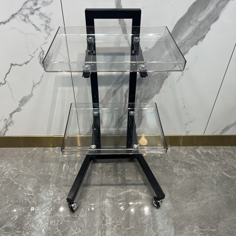 Professional Aluminium Hair Salon Trolley Plastic Beauty Wheel for Hotels Workshops Supermarkets Dining Schools Bedrooms