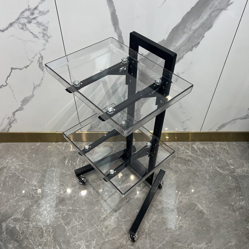 Professional Aluminium Hair Salon Trolley Plastic Beauty Wheel for Hotels Workshops Supermarkets Dining Schools Bedrooms