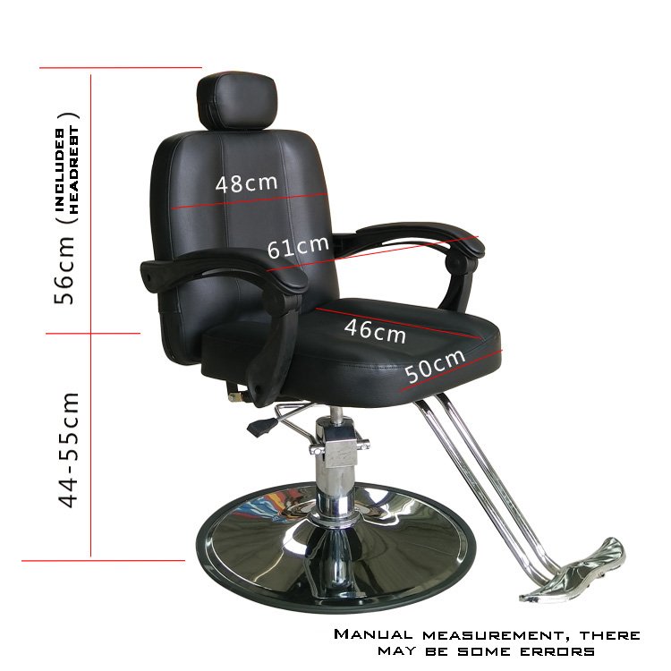 Vintage Salon Hair Shop Styling Barber Chair Beauty Salon Black Reclining Hydraulic Barber Chair For Sales