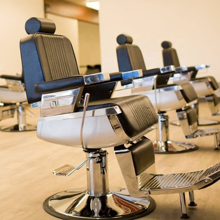 Salon chair Equipments Wholesale Hair Barber Chairs Black Salon Furniture Sherman Barber Chair With Recessed Headrest For Men