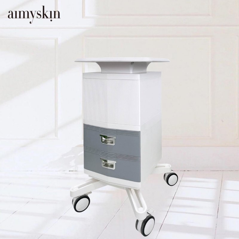 Factory price trolley 4 mobile wheels portable facial spa beauty salon machine beauty trolley 2 drawer sultrasound machine
