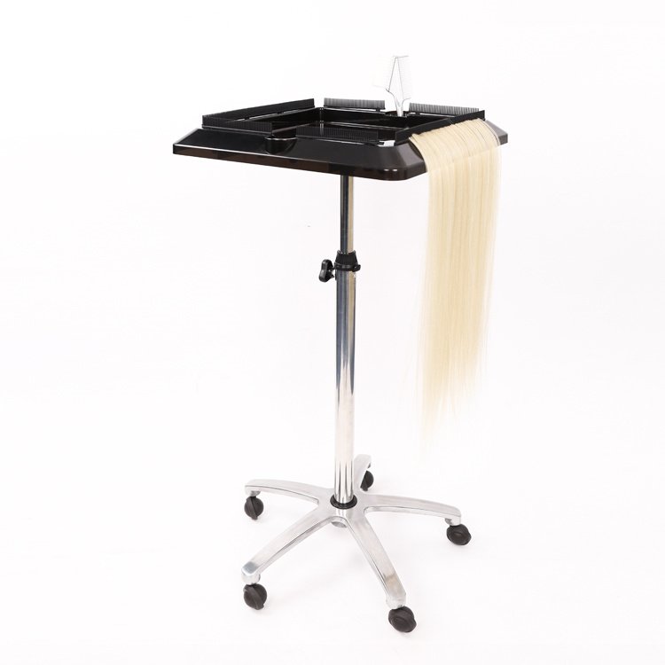 2024 new hair extension display stand with stainless steel tube support