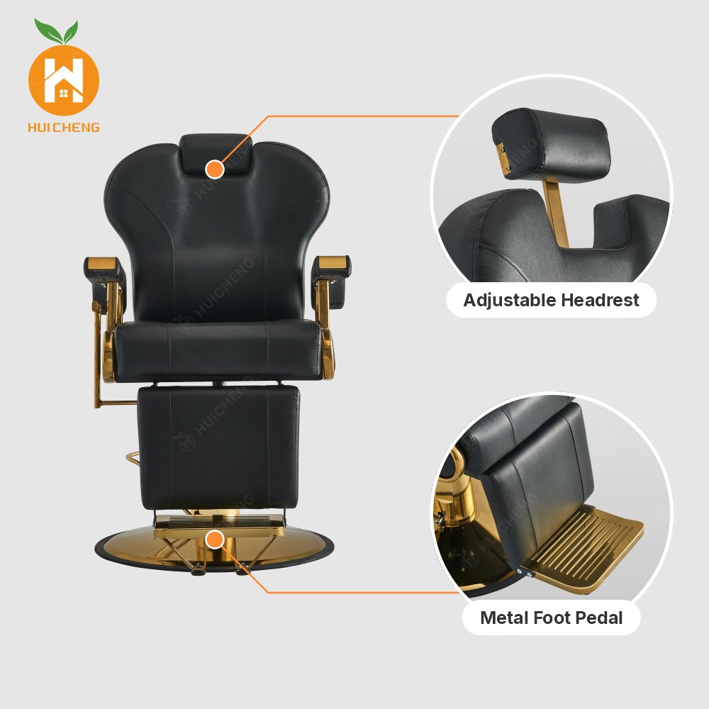 Vintage salon equipment heavy duty leather modern beauty salon barber shop beauty chair ZY-BC8801