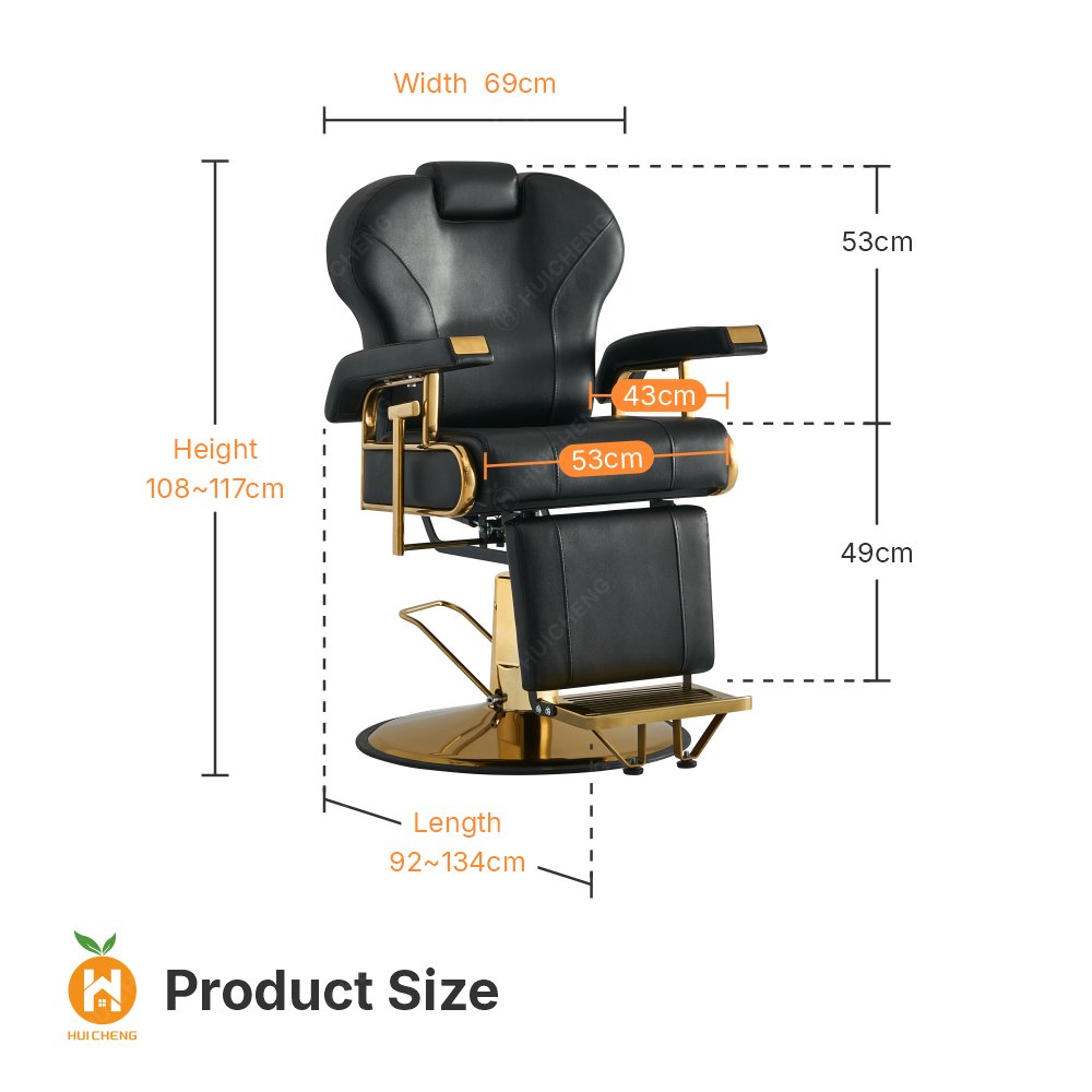 Vintage salon equipment heavy duty leather modern beauty salon barber shop beauty chair ZY-BC8801