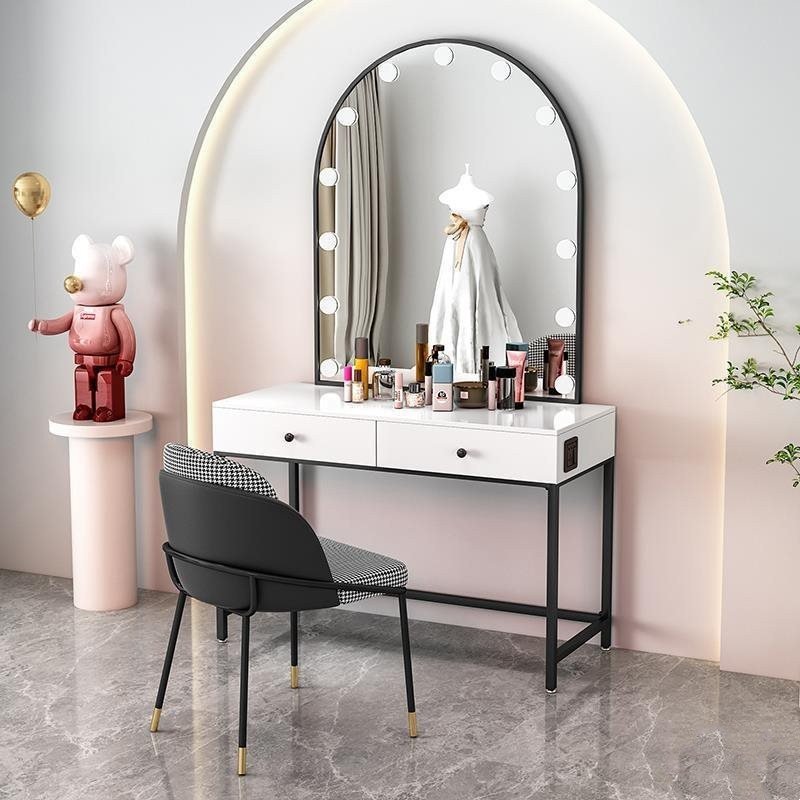 Dresser Studio Makeup Store Photography Beauty Salon Professional Makeup Table with Lights Wedding Salon Furniture Barber Chair