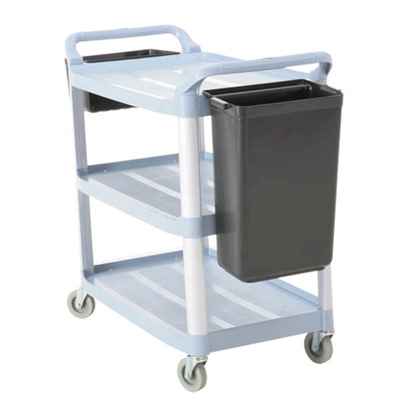 good quality outdoor modern wooden trolley Janitorial cart nail salon spa rolling for beauty nail salon with collecting bucket