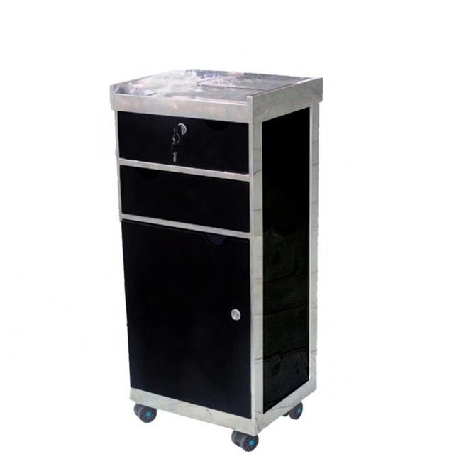 lockable plastic cart hair salon trolley