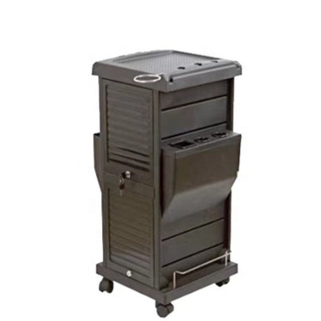 lockable plastic cart hair salon trolley