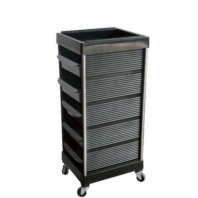 lockable plastic cart hair salon trolley