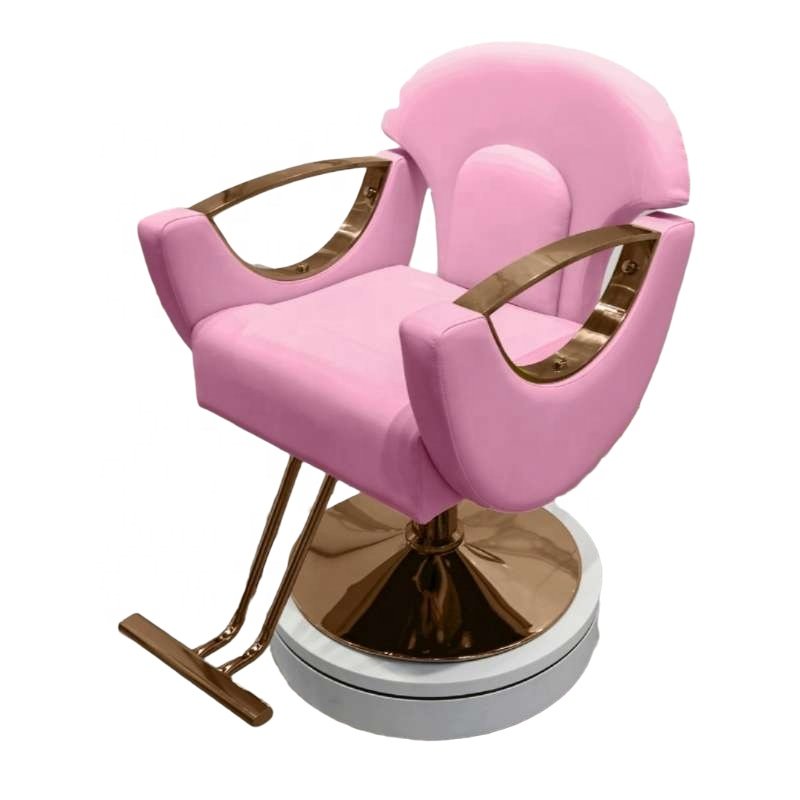 Yicheng Reclinable Barber Chair for Sale Cheap Hair Salon hairdresser chair Modern Black and Gold Salon Furniture 2pcs