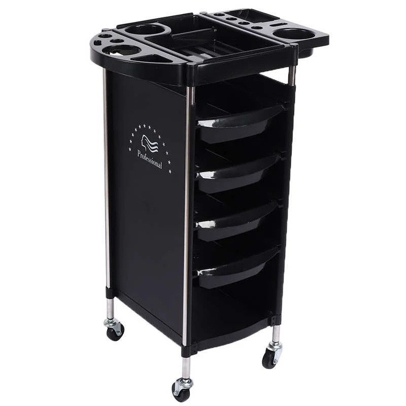 Multi-function Salon Trolley Cart with Wheels Hair Cart Rolling Storage Organizer Barber Station