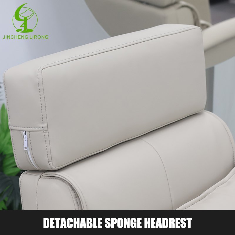 Modern Beauty Chair adjustable headrest grey leather styling barber chair luxury electric hair dressing chair