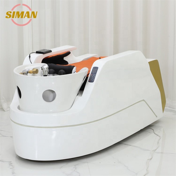 Siman Latest Massage Shampoo bed Full Body Arm Leg Back massage Robotic Imitate Hand Massage With Water Circulation And Steamer