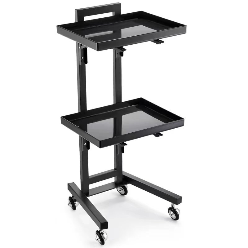 Hot-sale Salon Tools Hairdressing hand Cart with wheel Metal Beauty Salon Trolley
