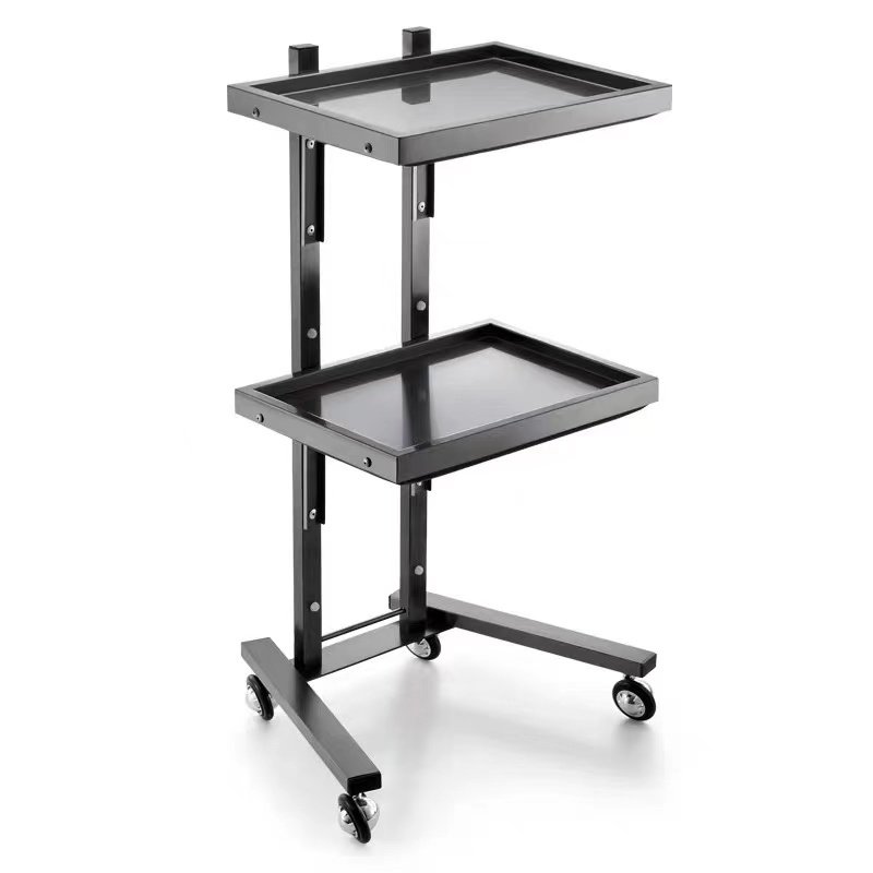 Hot-sale Salon Tools Hairdressing hand Cart with wheel Metal Beauty Salon Trolley
