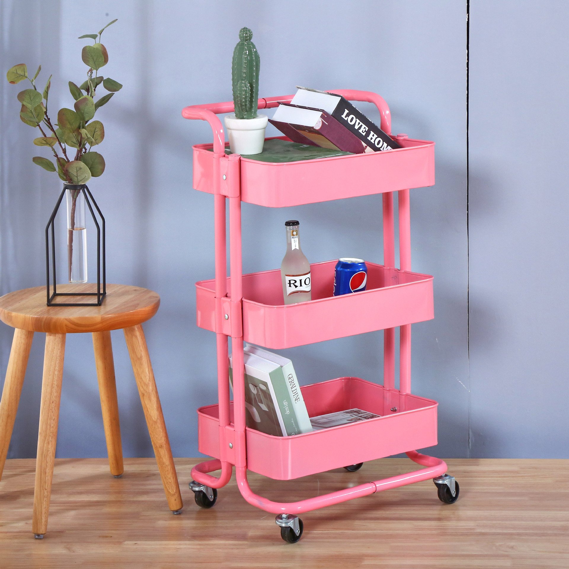 Hot Sales Hair Salon Beauty Salon Barber Trolley For Barber Shop Hairdressing Station Salon Trolley Cart