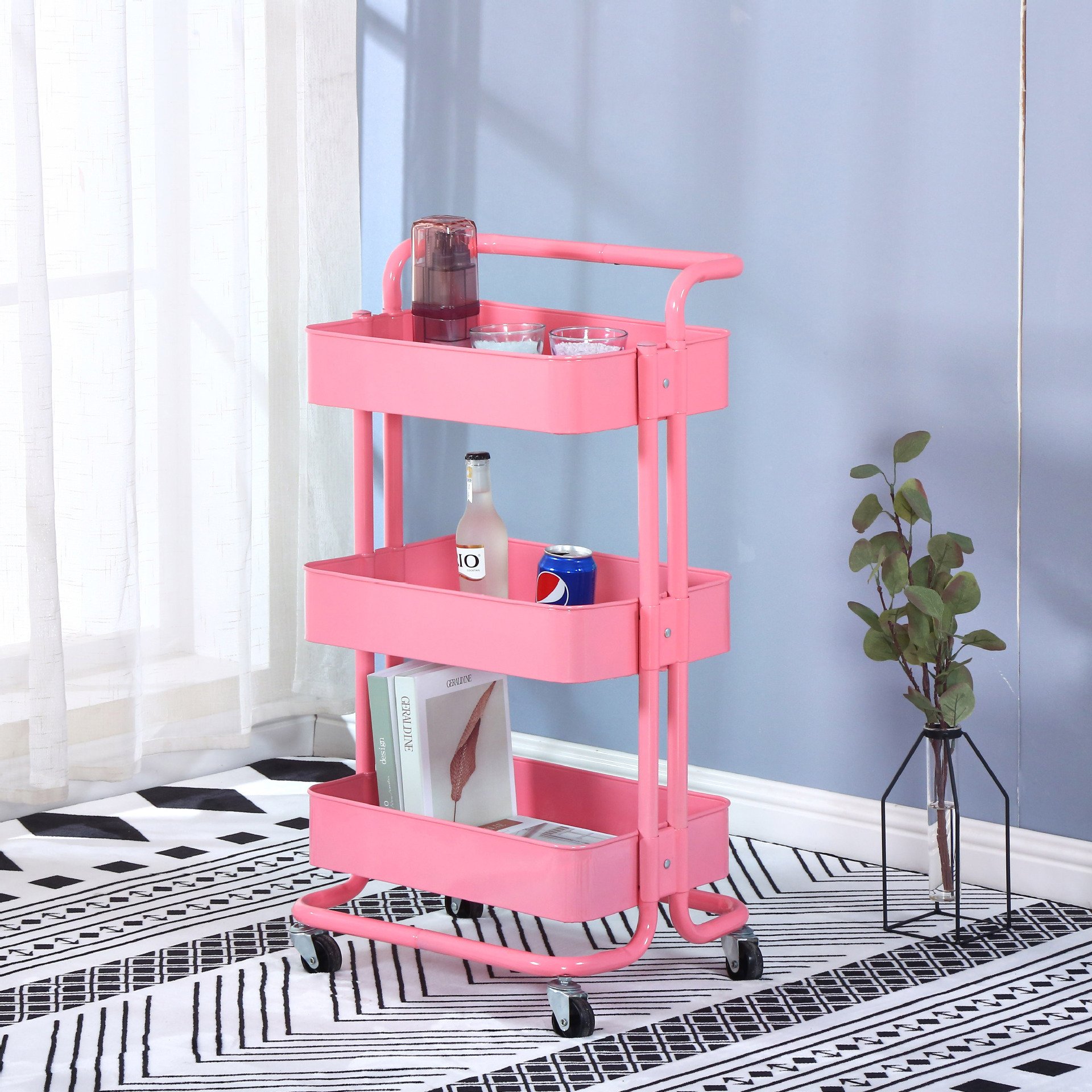 Hot Sales Hair Salon Beauty Salon Barber Trolley For Barber Shop Hairdressing Station Salon Trolley Cart