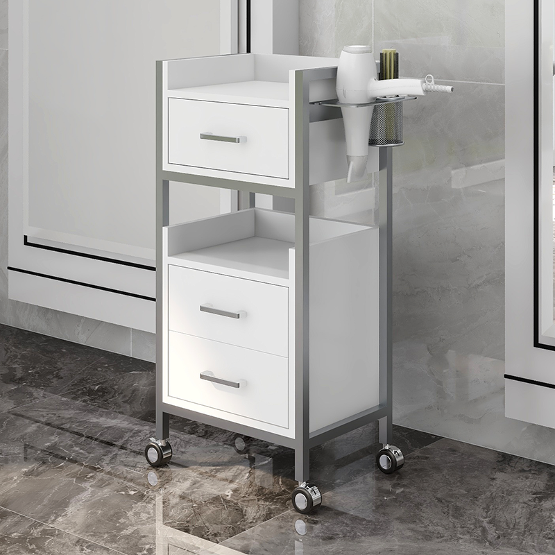 Net Red Hair Salon Tool Cabinet Hair Salon Tool Car Barber Shop Rack Beauty Salon Trolley Hair Cutting Small Cabinet