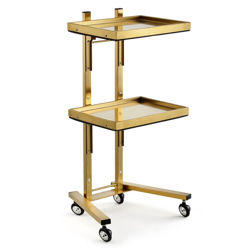 Stainless Tool Car barber shop Ironing And Dyeing Trolley Folding Storage Hair Salon Special Car