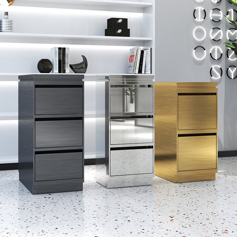 Modern luxury Barber Tool Cabinet Barber Shop Beauty Salon Special Trolley Salon Furniture Stainless Steel Drawer Tool Cabinet
