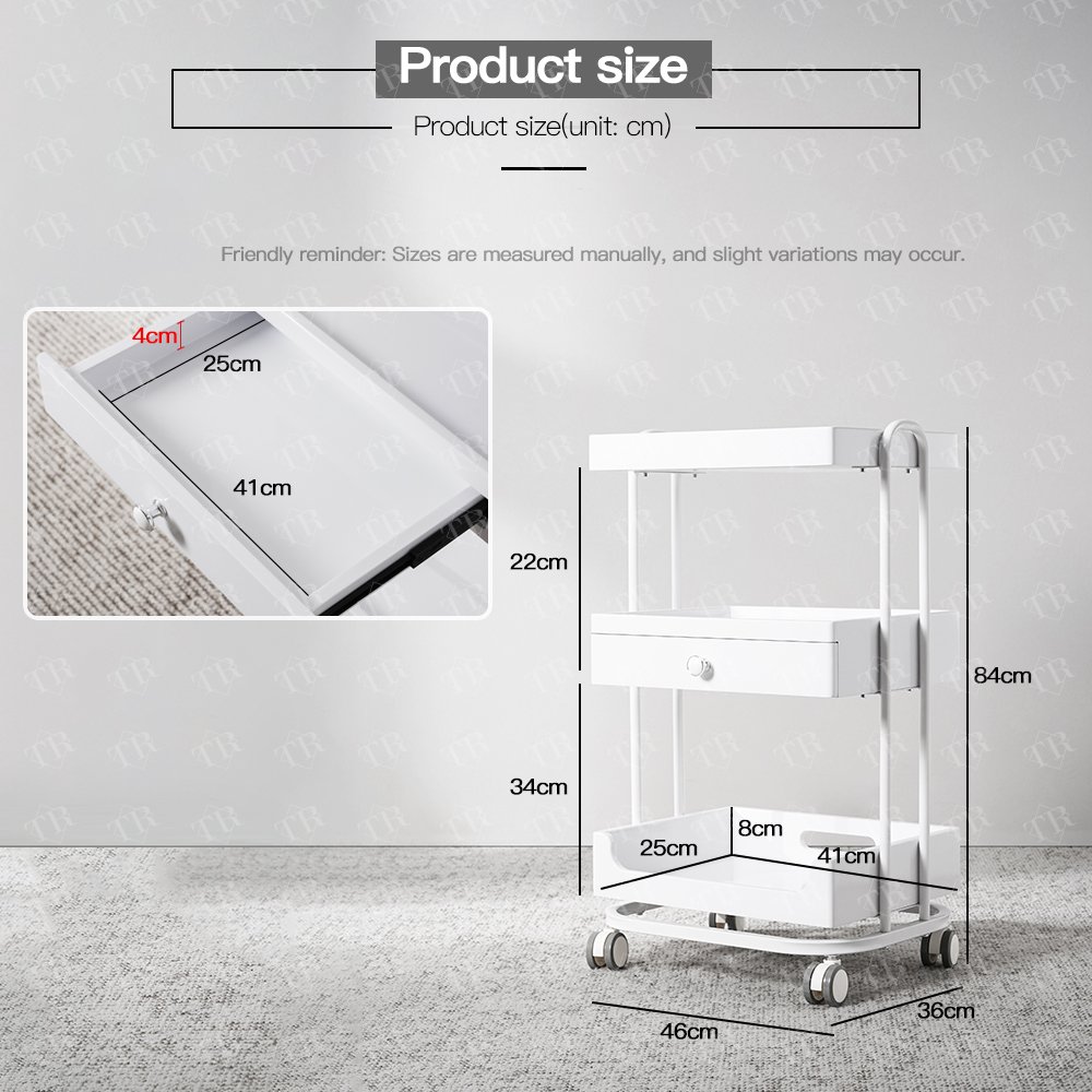 Turri Functional Steel Trolley With Drawers Salon Trolley Rolling Cabinet Lashes Furniture Beauty Salon Equipment