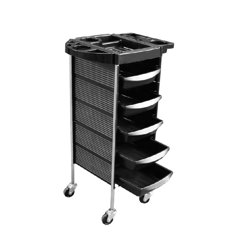 Black best Selling beauty salon trolley cart rolling barber trolley