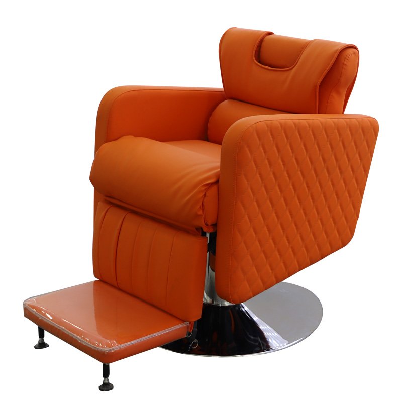 2024 Red Barber and Salon Chair with Massage Feature Synthetic Leather Styling Chair for Spa Hotel Beauty Salons Barbershops