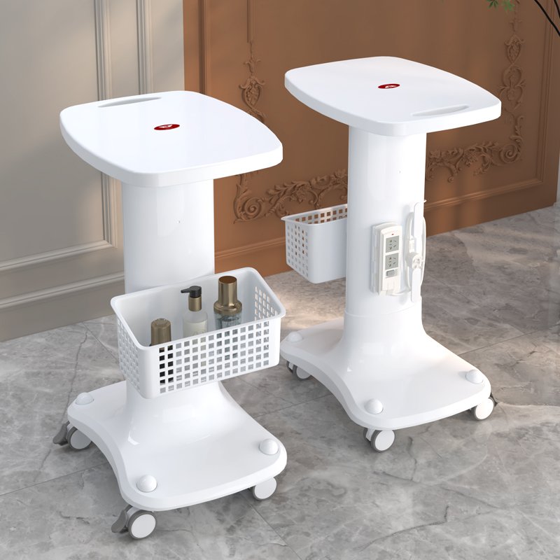 Wholesale Beauty Center Instrument Cart ABS Beauty Machine Trolley White Pink Stand Beauty Salon Spa Machine Hand Carts