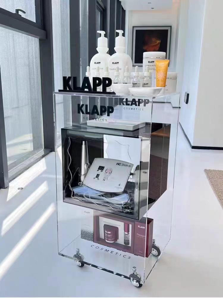 Beauty salon acrylic cart hairdressing shop instrument tool cart movable cart can be customized logo
