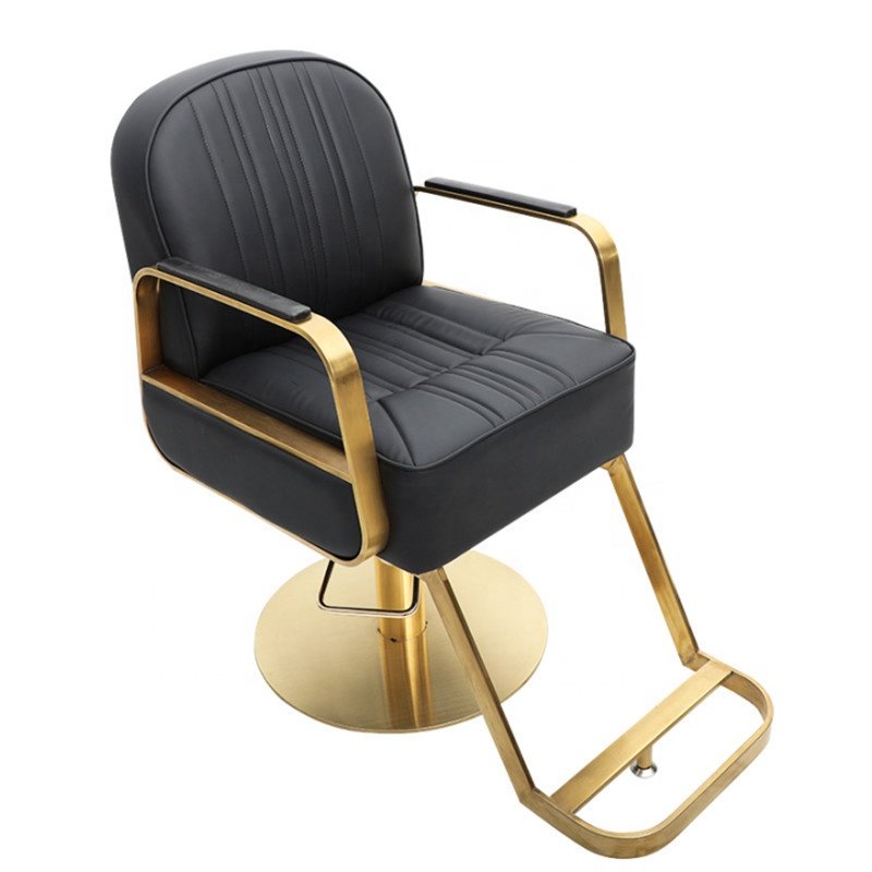 High-end retro design hair dresser mat chair woman haircut black leather barber chair ZY-LC293