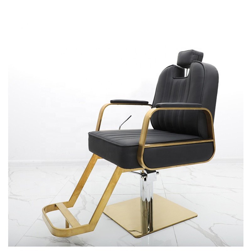 High-end retro design hair dresser mat chair woman haircut black leather barber chair ZY-LC293