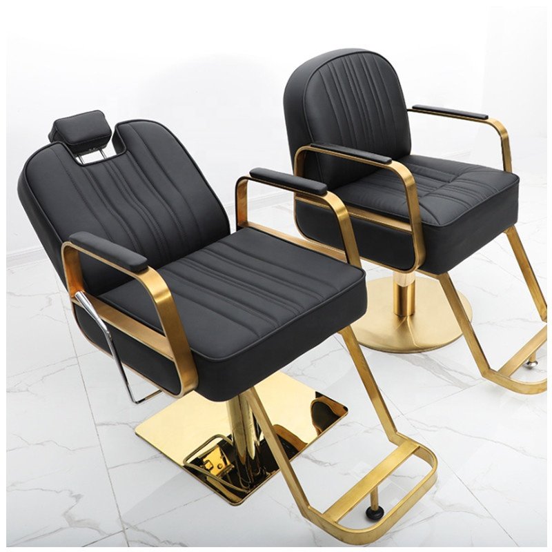 High-end retro design hair dresser mat chair woman haircut black leather barber chair ZY-LC293