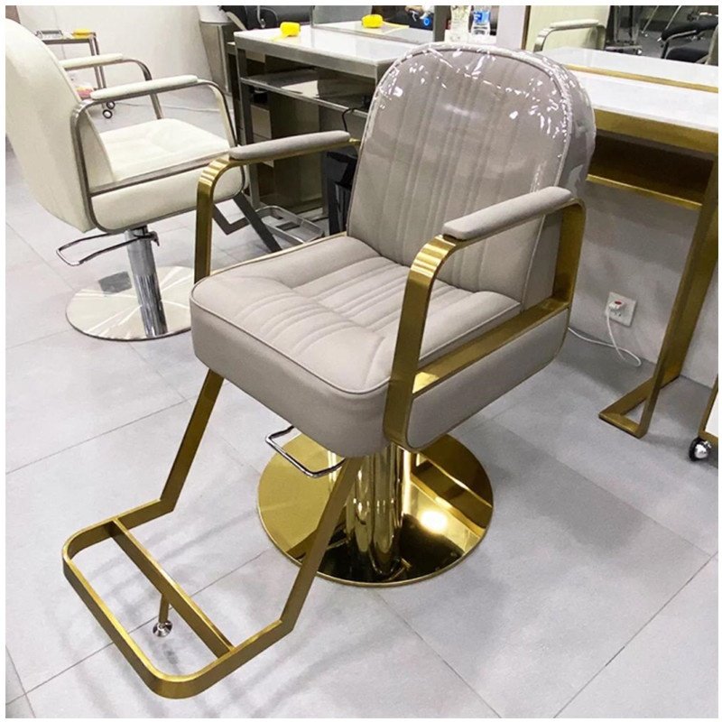 High-end retro design hair dresser mat chair woman haircut black leather barber chair ZY-LC293