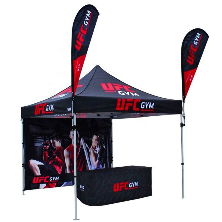 10ft x 10ft Outdoor Waterproof Cheap Custom Printed Aluminum Profile Trade Show Easy Pop Up Canopy Tent