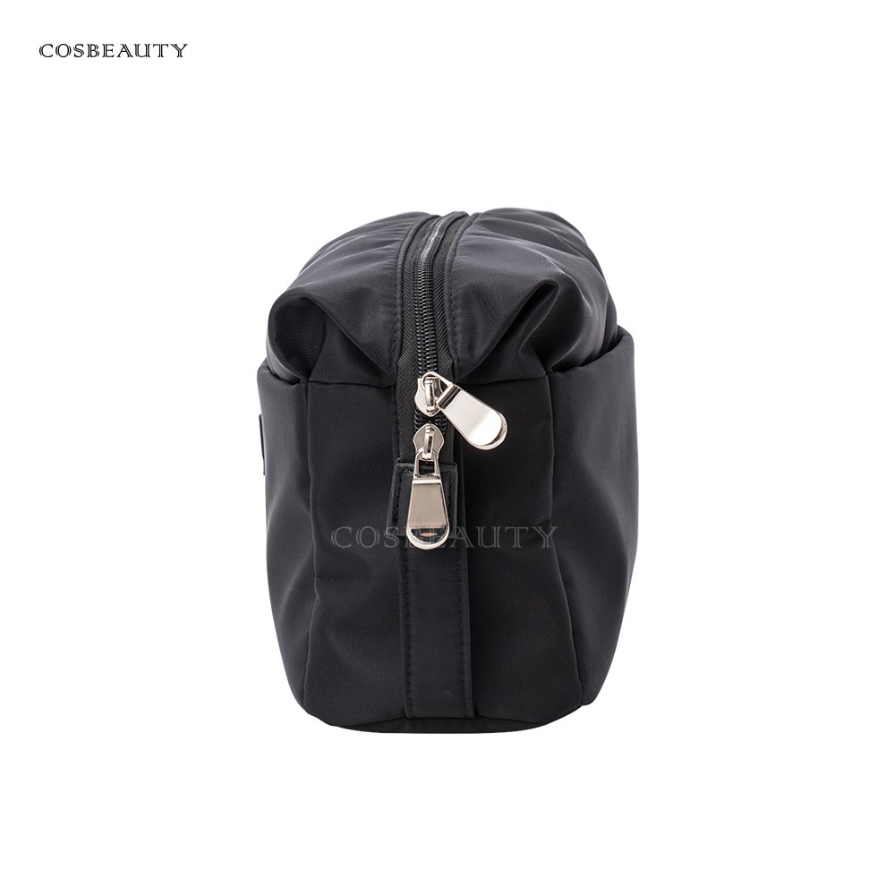 Wholesale Custom Logo Professional Luxury Large Capacity Recycled Cotton Canvas Travel Make Up Toiletry Cosmetic Makeup Bag