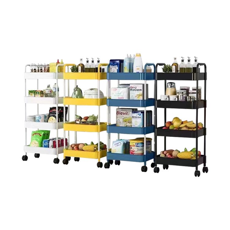 Hot Sale 3 Layers Black Metal Organizer Cart Beauty Salon Auxiliary Cart For Living Room
