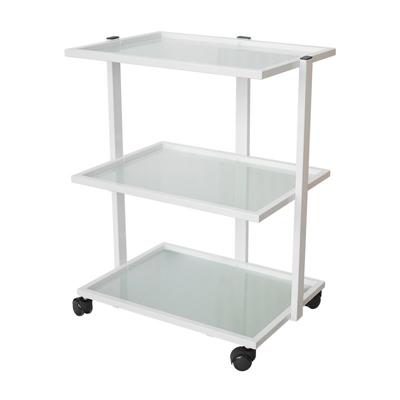 Wholesale Fashionable 3 Layers Trolley Glass Board Salon Storage Furniture for Salon and Home Office TS-4249