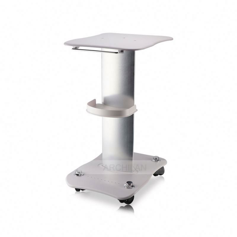 New Arrival 4 Wheels White Standing Trolley Beauty Machine Trolley For Salon Use