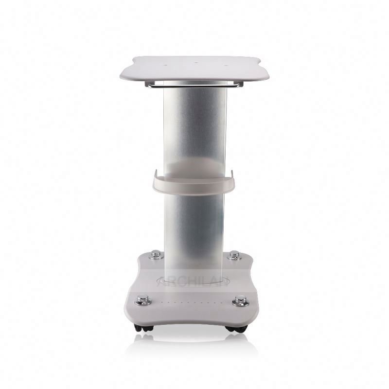 New Arrival 4 Wheels White Standing Trolley Beauty Machine Trolley For Salon Use