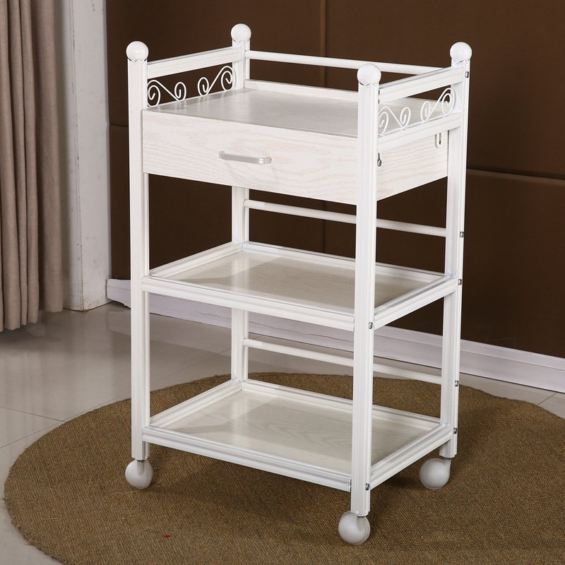Wholesale Multi-functional Movable Hair Beauty Nail Salon Special Trolley Cart Hairdressing Tools Storage Rack