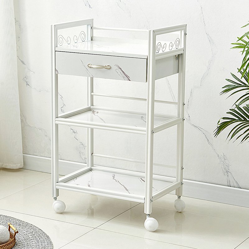 Wholesale Multi-functional Movable Hair Beauty Nail Salon Special Trolley Cart Hairdressing Tools Storage Rack