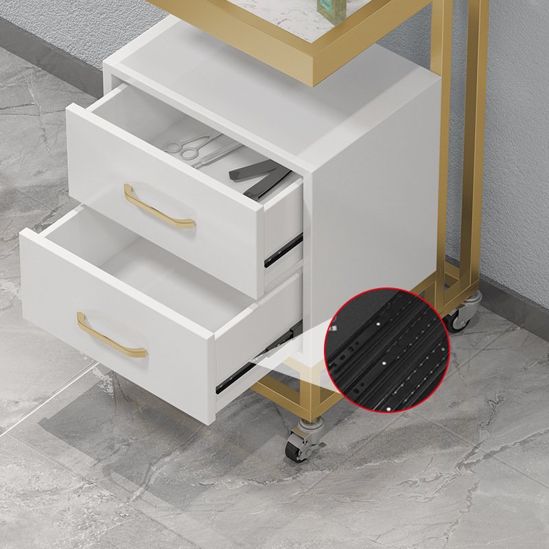 Qcyile High Quality Headphones Tools Beau5.3salon Trolley Alon Trolley Modern Salon Furniture on Clearance Sale Beauty Tool Cart