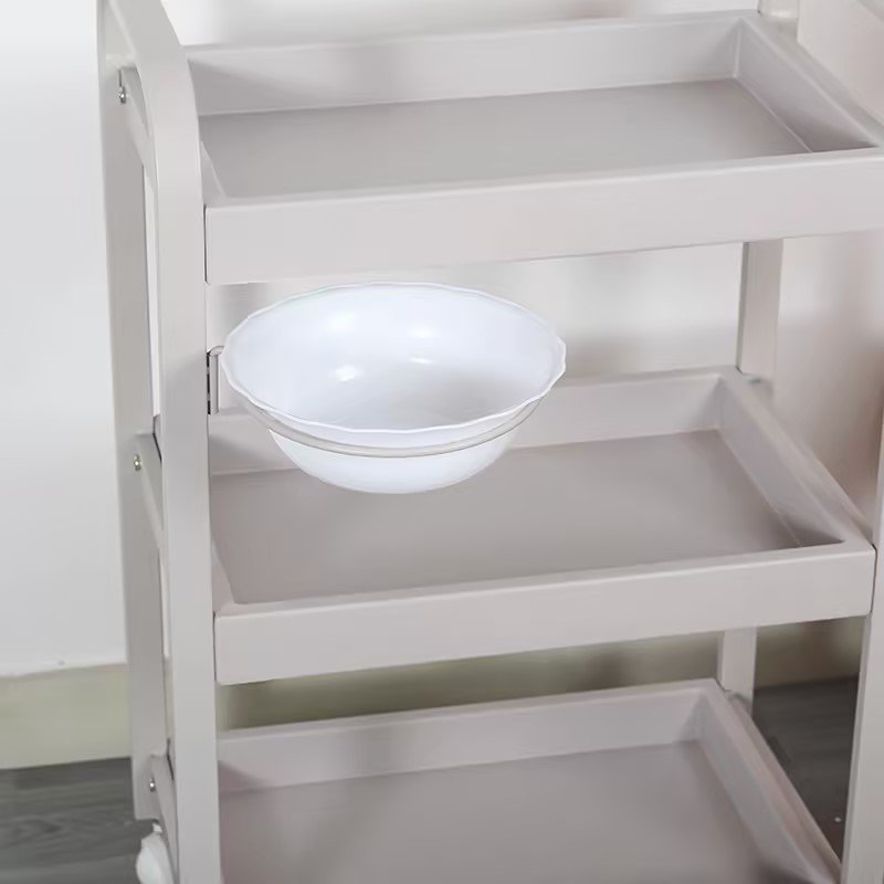 High Quality Plastic 3 Tier Layer Beauty Salon Trolley Cart Rolling Storage Cart and two colors
