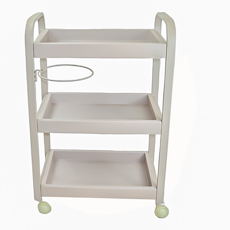High Quality Plastic 3 Tier Layer Beauty Salon Trolley Cart Rolling Storage Cart and two colors